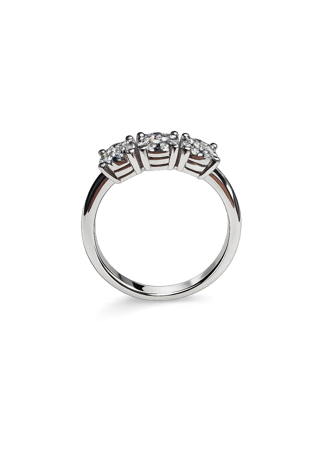 Anello Trilogy Mirco Visconti in Oro Bianco 18kt con Diamanti 0,36 ct G VS – AB723/2