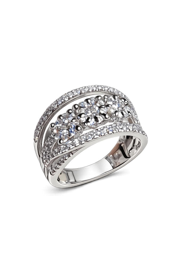Anello a Fascia Mirco Visconti in Oro Bianco 18kt con Diamanti 1,24 ct G VS – ABA1268