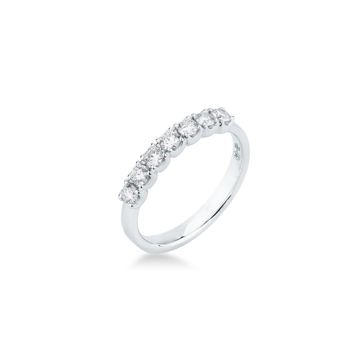 Anello Veretta con Diamanti 0,44 ct G VS in Oro Bianco 18kt – Mirco Visconti