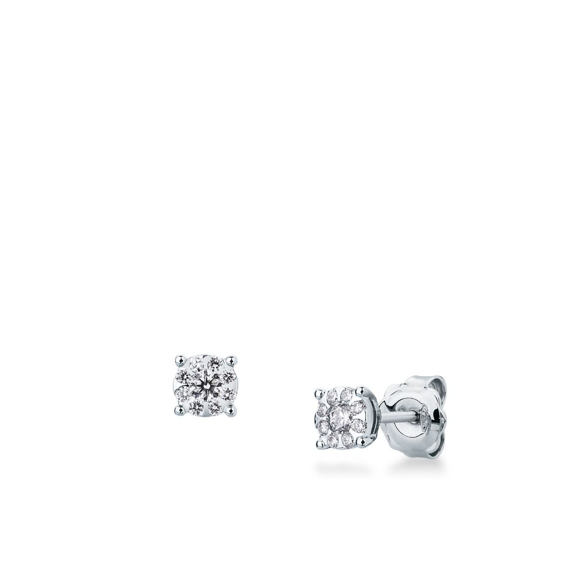 Orecchini a Lobo con Diamanti 0,35 ct G VS in Oro Bianco 18kt – Mirco Visconti