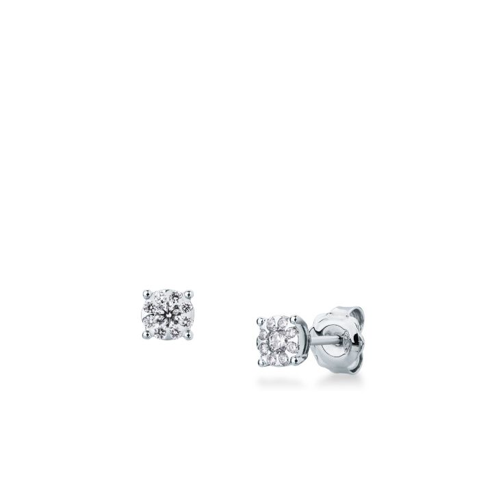 Orecchini Punto Luce con Diamanti 0,35 ct G VS in Oro Bianco 18kt – Mirco Visconti