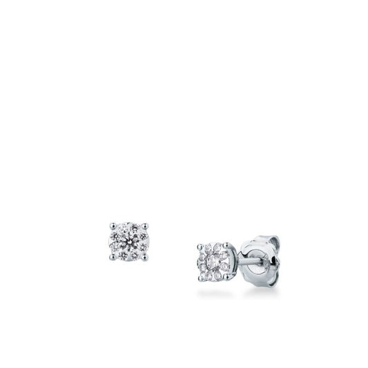 Orecchini Punto Luce con Diamanti 0,35 ct G VS in Oro Bianco 18kt – Mirco Visconti