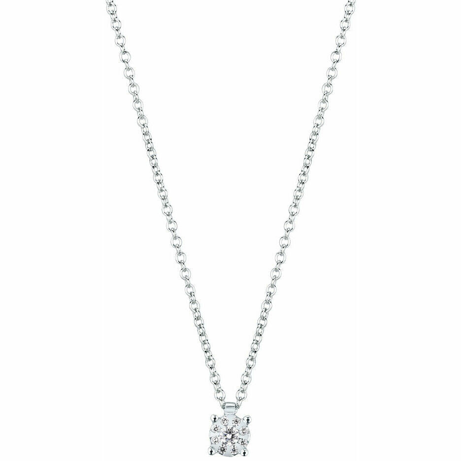 Collana Punto Luce con Diamante 0,06 ct in Oro Bianco 18kt – Mirco Visconti