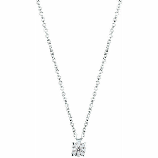 Collana Punto Luce con Diamante 0,06 ct in Oro Bianco 18kt – Mirco Visconti