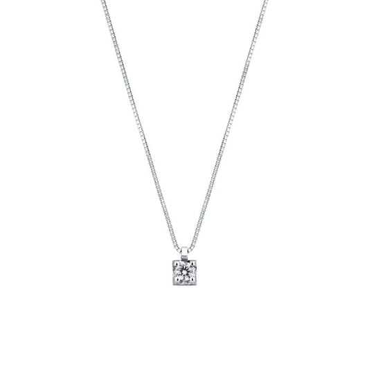 Collana con Diamante 0,13 ct F VS in Oro Bianco 18kt – Mirco Visconti