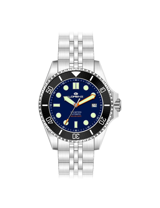 Lorenz Orologio Uomo Diver 1000 Automatico in Acciaio Quadrante Blu 43mm LZ21064BB
