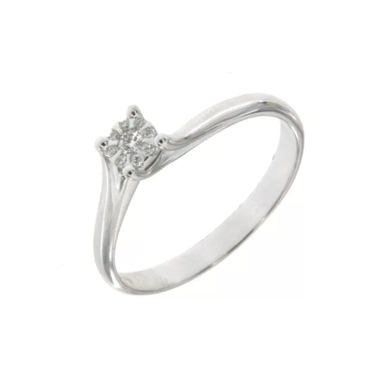 Anello con Diamanti 0,06 ct G VS in Oro Bianco 18kt – Mirco Visconti