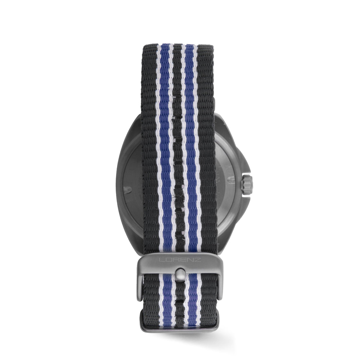 Lorenz Full Titanium 030269BB vista laterale con cinturino in tessuto