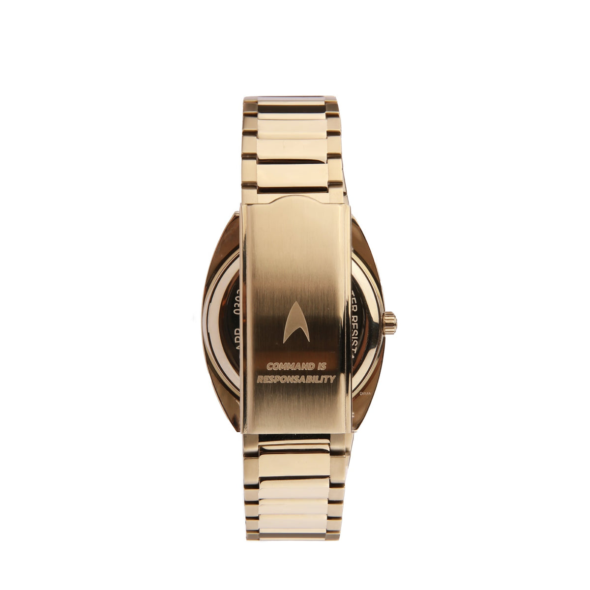 Lorenz Star Trek Command 030287KK vista laterale della cassa di forma IP gold