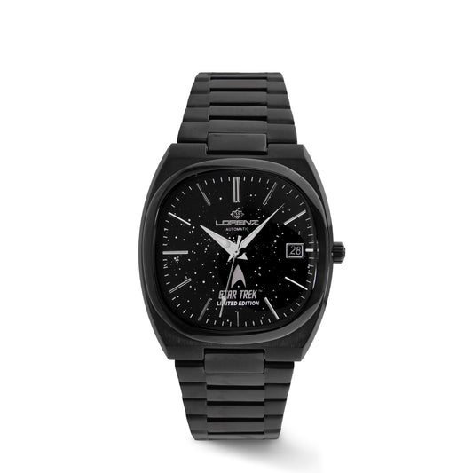 Orologio Lorenz Star Trek Deep Space 030287LE con cassa in acciaio IP nero, quadrante nero e indici a stella