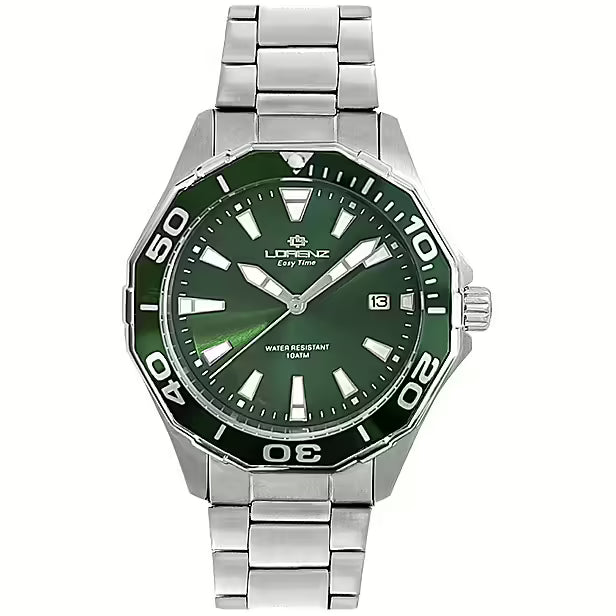Orologio Lorenz Easy Time Sport 36 mm Quadrante Verde 030214EE