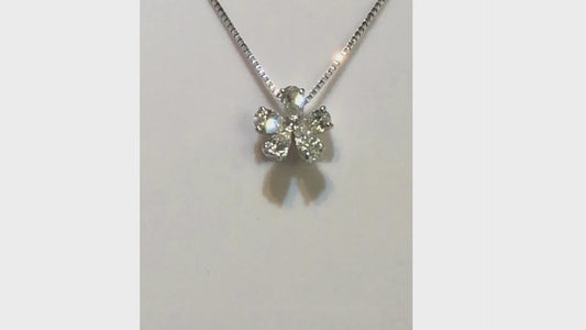 Collana Fiore con Diamanti Taglio Goccia in Oro Bianco 18kt – Mirco Visconti