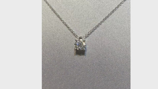 Collana Punto Luce con Diamanti 0,17 ct G VS in Oro Bianco 18kt – Mirco Visconti