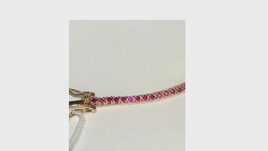 Bracciale Tennis con Rubini Naturali 1,60 ct in Oro Rosa 18kt – Karal