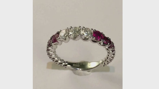 Anello con Rubini e Diamanti in Oro 18kt – Mirco Visconti