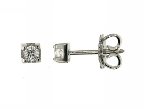 Orecchini Punto Luce con Diamante 0,22 ct G VS in Oro Bianco 18kt – Mirco Visconti
