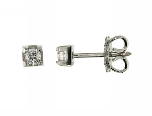 Orecchini Punto Luce con Diamante 0,22 ct G VS in Oro Bianco 18kt – Mirco Visconti