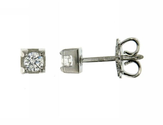 Orecchini Punto Luce con Diamante 0,29 ct G VS in Oro Bianco 18kt – Mirco Visconti
