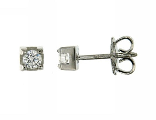 Orecchini Punto Luce con Diamante 0,29 ct G VS in Oro Bianco 18kt – Mirco Visconti