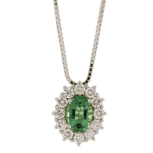 Collana con Smeraldo 0,79 ct in Oro Bianco 18kt – Mirco Visconti